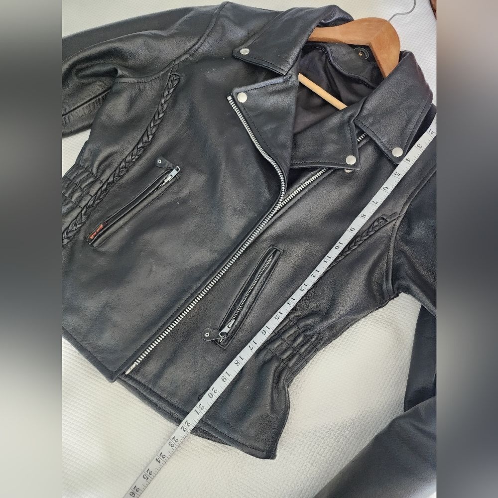 Leather Racer Women's Jacket Motorcycle - Picture 6 of 11